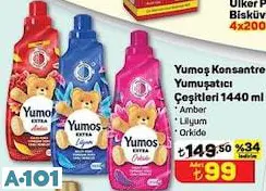 YUMOŞ KONSANTRE YUMUŞATICI ÇEŞİTLERİ 1440 ML